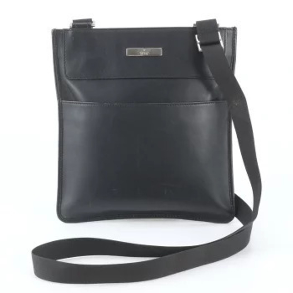 Gucci Leather Messenger Crossbody Bag Business Black